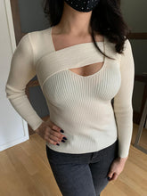 Load image into Gallery viewer, Beige Knitted Fashion Top